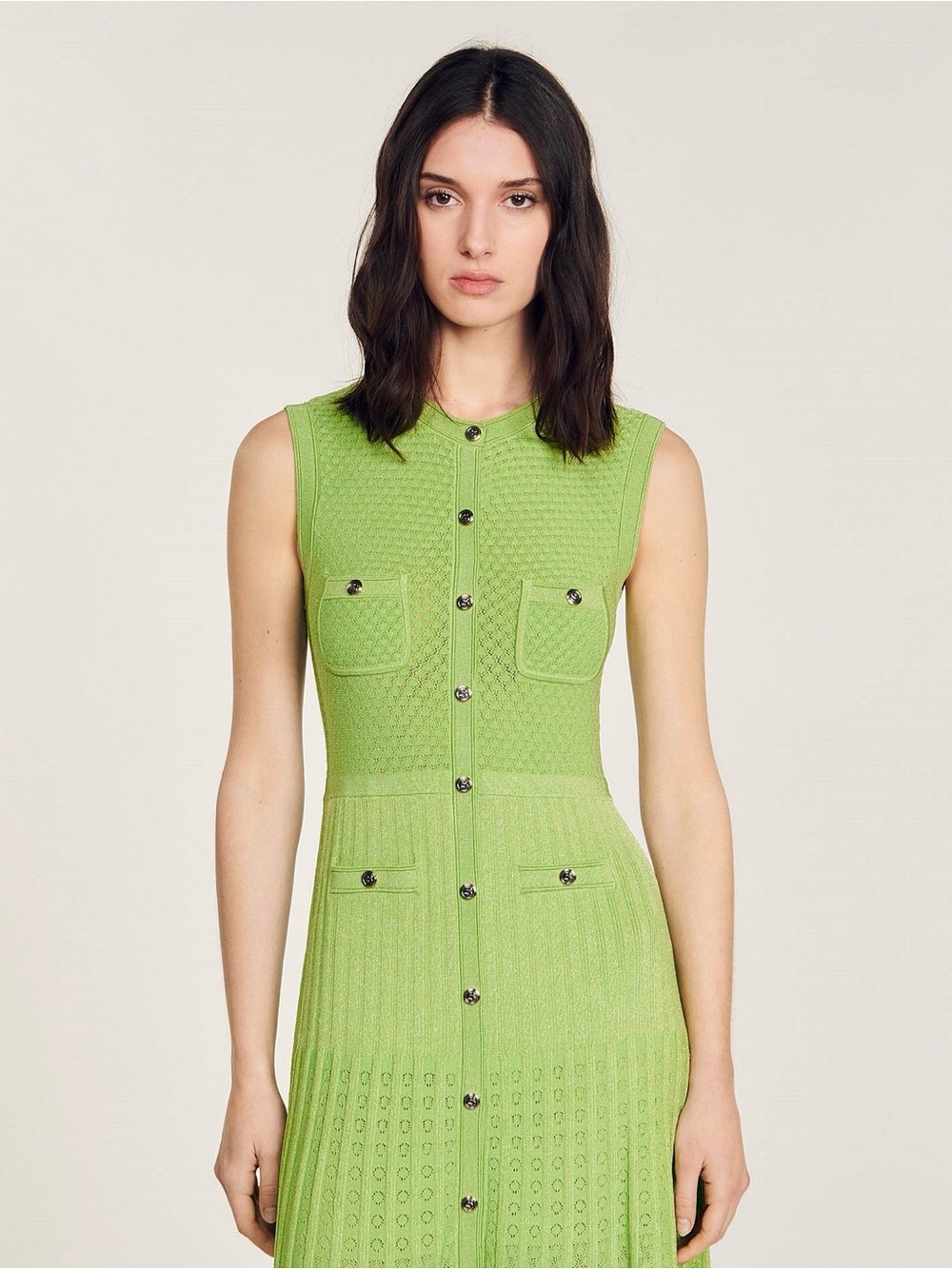 SANDRO PARIS TUILERIES KNITTED DRESS - Picture 3 of 8